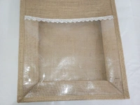 Logu's Handmade Fancy Transparent Window Jute Bag For Both Men and Women – (Dimensions –12 (L) x 4 (W) x 14 (H) Inches)