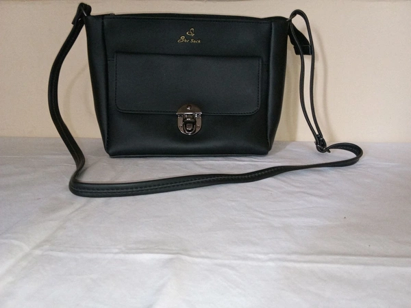 Logu's  Branded Black Professional Designer Handbag For Women  - Black