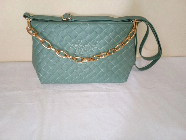 Logu's  Designer Green Pu Leather Bag For Women  - Skeptic