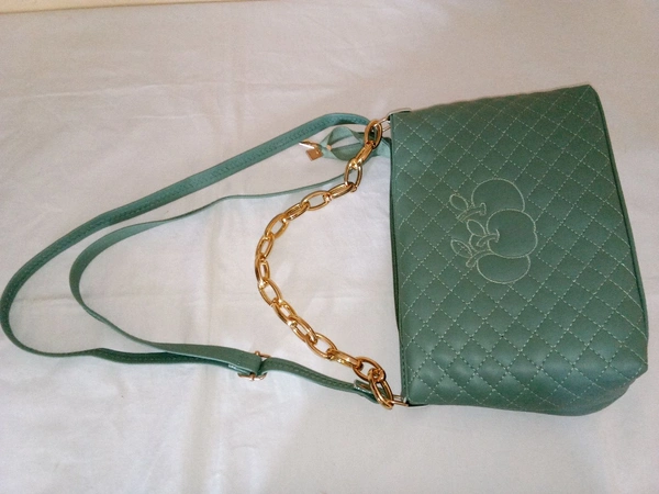 Logu's  Designer Green Pu Leather Bag For Women  - Skeptic