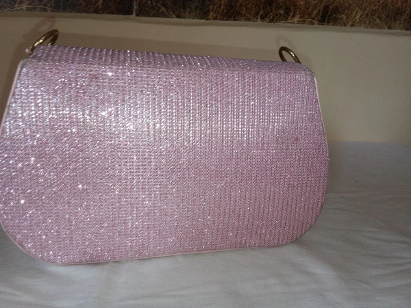 Logu's  Fancy Glitter Cross Body Handbag For Women  - Pink