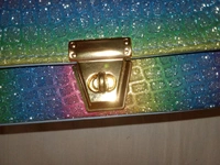 Logu's  Multicolour Glitter Handbag With Chain Handle 