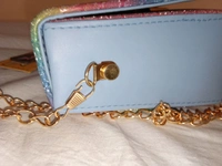 Logu's  Multicolour Glitter Handbag With Chain Handle 