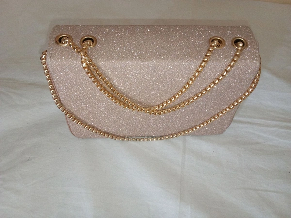 Logu's  Glitter Handbag For Women With Chain Handle 