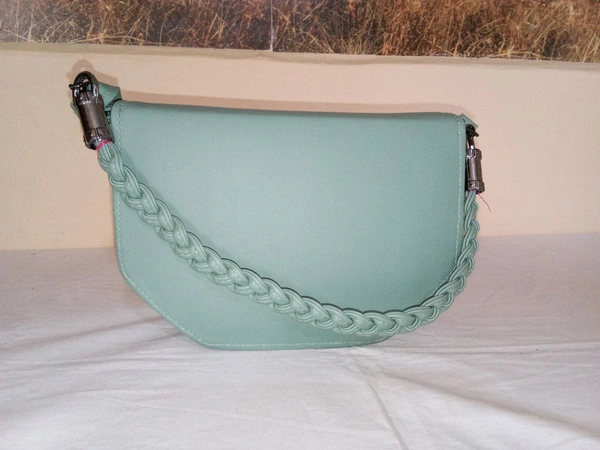 Logu's  Pu Leather 2 Way Handle Hand/Sling Bag For Women  - Blue Romance