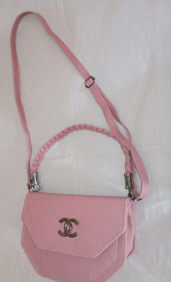 Logu's  Pu Leather 2 Way Handle Designer Handbag For Women  - Pink