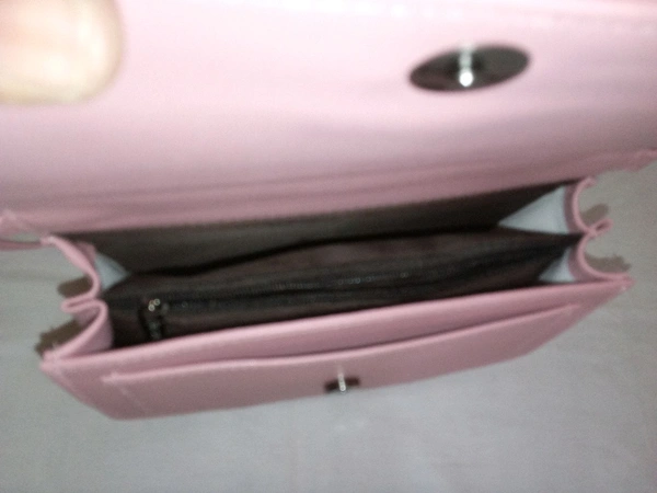 Logu's  Pu Leather 2 Way Handle Designer Handbag For Women  - Pink