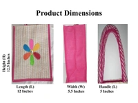 Logu's Flower design jute lunch bag
