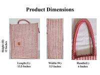 Logu's Medium Size Jute Bag with mobile pouch - Red