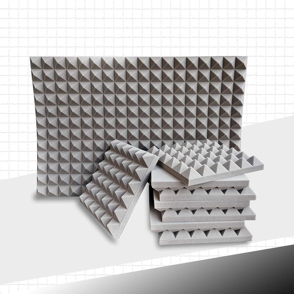 Urban-X URBAN-X® Pyramid Soundproofing Studio Acoustic Foam 1'x1' ft. - 2 Inches 50D High Density, Soundproof Foam, Noise Reduction Panels, Echo Absorption - Set of 72