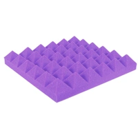 URBAN-X Pyramid Soundproofing Studio Acoustic Foam 1'x1' - 2 Inches 32D -45mm High Density, Soundproof Foam, Noise Reduction Panels, Echo Absorption (2.0)- VIOLET - Violet, Set of 6