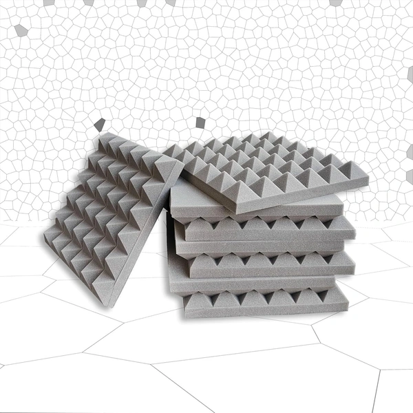 Urban-X URBAN-X® Pyramid Soundproofing Studio Acoustic Foam 1'x1' ft. - 2 Inches 50D High Density, Soundproof Foam, Noise Reduction Panels, Echo Absorption - Set of 72