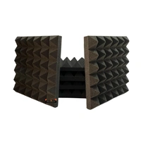 Urban-X URBAN-X® Pyramid Soundproofing Studio Acoustic Foam 1'x1' ft. - 2 Inches 50D High Density, Soundproof Foam, Noise Reduction Panels, Echo Absorption - Set of 108, Black, 2.0