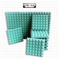 Urban-X URBAN-X® Pyramid Soundproofing Studio Acoustic Foam 1'x1' ft. - 2 Inches 50D High Density, Soundproof Foam, Noise Reduction Panels, Echo Absorption - Set of 18