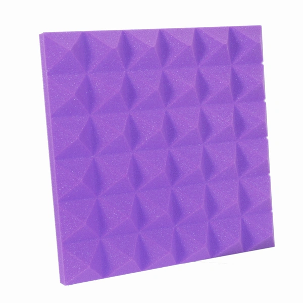 URBAN-X Pyramid Soundproofing Studio Acoustic Foam 1'x1' - 2 Inches 32D -45mm High Density, Soundproof Foam, Noise Reduction Panels, Echo Absorption (2.0)- VIOLET - Violet, Set of 6