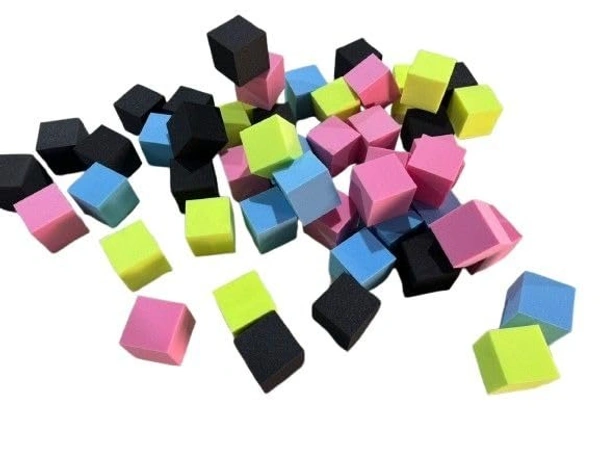 URBAN-X® Soft Foam Cubes, Colorful Flame Retardant Pit Blocks Foam Pit Cubes for Trampoline Arenas, Gymnastics, Playground, 6"x6"x6" (Black, Blue, Pink, Yellow) - Set of 200