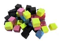 URBAN-X® Soft Foam Cubes, Colorful Flame Retardant Pit Blocks Foam Pit Cubes for Trampoline Arenas, Gymnastics, Playground, 6"x6"x6" (Black, Blue, Pink, Yellow) - Set of 200