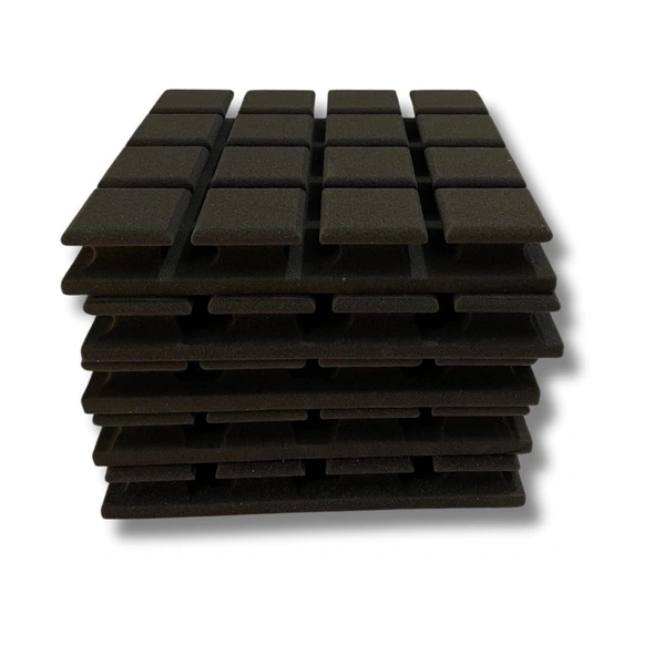 Urban X URBAN-X Turbo Soundproofing Studio Acoustic Foam 1'x1' - 2 Inches 50D High Density, Soundproof Foam, Noise Reduction Panels, Echo Absorption (Black - Self Adhesive) - Black, Set of 36