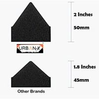 Urban X URBAN-X Wedge Soundproofing Studio Acoustic Foam 1'x1' - 2 Inches 50D High Density, Soundproof Foam, Noise Reduction Panels, Echo Absorption (Black - (Self Adhesive) - Black, Set of 60
