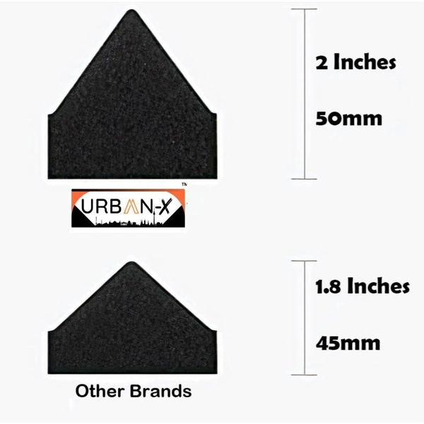 Urban X URBAN-X Wedge Soundproofing Studio Acoustic Foam 1'x1' - 2 Inches 50D High Density, Soundproof Foam, Noise Reduction Panels, Echo Absorption (Black - (Self Adhesive) - Black, Set of 60