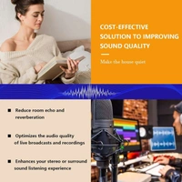 Urban-X URBAN-X® Pyramid Soundproofing Studio Acoustic Foam 1'x1' ft. - 2 Inches 50D High Density, Soundproof Foam, Noise Reduction Panels, Echo Absorption - Set of 72