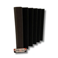 Urban X URBAN-X Wedge Soundproofing Studio Acoustic Foam 1'x1' - 2 Inches 50D High Density, Soundproof Foam, Noise Reduction Panels, Echo Absorption (Black - (Self Adhesive) - Black, Set of 60