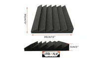 Urban-X URBAN-X T-Wedge Soundproofing Studio Acoustic Foam 1'x1' - 2 Inches 50D High Density, Soundproof Foam, Noise Reduction Panels, Echo Absorption - Set of 18, Black