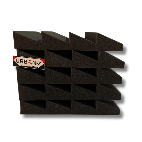 Urban-X URBAN-X T-Wedge Soundproofing Studio Acoustic Foam 1'x1' - 2 Inches 50D High Density, Soundproof Foam, Noise Reduction Panels, Echo Absorption - Set of 36 Self Adhesive