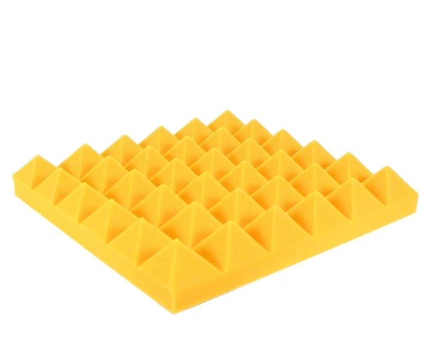 Urban-X URBAN-X® Pyramid Soundproofing Studio Acoustic Foam 1'x1' ft. - 2 Inches 50D High Density, Soundproof Foam, Noise Reduction Panels, Echo Absorption - Set of 72, Yellow