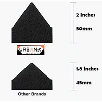 Urban-X URBAN-X Turbo Soundproofing Studio Acoustic Foam 1'x1' - 2 Inches 50D High Density, Soundproof Foam, Noise Reduction Panels, Echo Absorption - Set of 72, Black