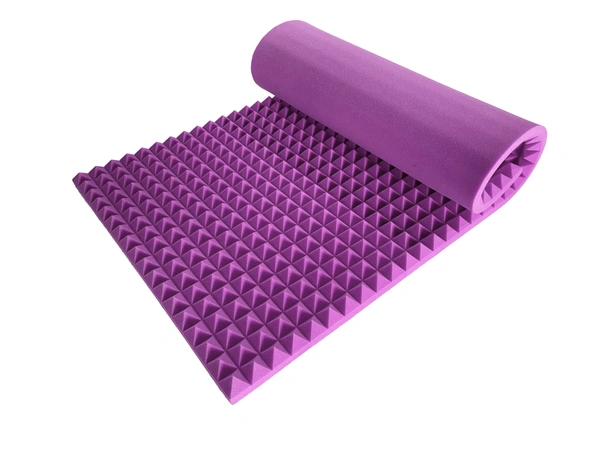 URBAN-X Pyramid Sheet 6x3 ft - 2 inches 32D Soundproofing Studio Acoustic Foams,Noise Reduction Panels, Soundproof Foam, Echo Absorption- 45mm Violet 2.0 - Violet, Set of 2