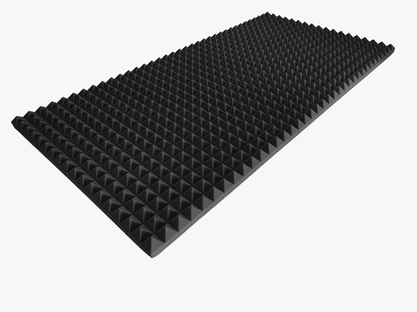 URBAN-X Pyramid Sheet 6x3 ft - 2 inches 50D Soundproofing Studio Acoustic Foams | 50D High Density, Soundproof Foam, Noise Reduction Panels, Echo Absorption - Black 50mm - Black, Set of 2