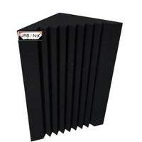 URBAN-X Bass Traps Soundproofing Studio Acoustic Foams 12"x12"x24" 50D High Density, Soundproof Foam, Noise Reduction Panels, Echo Absorption Black - Black, Set of 2
