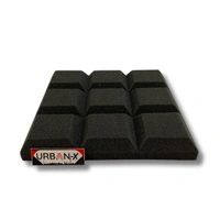 URBAN-X Cadbury Soundproofing Studio Acoustic Foam 1'x1' - 2 Inches 50D High Density, Soundproof Foam, Noise Reduction Panels, Echo Absorption- Black - Set of 108