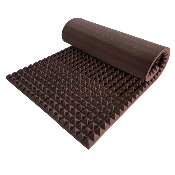 URBAN-X Pyramid Sheet 6x3 ft - 2 inches Soundproofing Studio Acoustic Foams | 50D High Density, Soundproof Foam, Noise Reduction Panels, Echo Absorption (Set of 2, Wine)