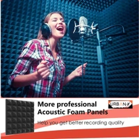 URBAN-X Pyramid Sheet 6x3 ft - 2 inches Soundproofing Studio Acoustic Foams | 50D High Density, Soundproof Foam, Noise Reduction Panels, Echo Absorption (Set of 2, Wine) - Set of 2