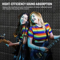 URBAN-X Pyramid Sheet 6x3 ft - 2 inches 32D Soundproofing Studio Acoustic Foams,Noise Reduction Panels, Soundproof Foam, Echo Absorption- 45mm Violet 2.0 - Violet, Set of 6