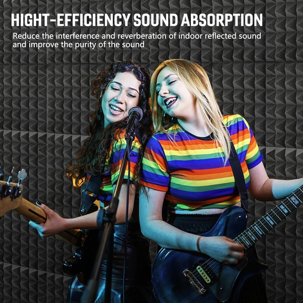 URBAN-X Pyramid Sheet 6x3 ft - 2 inches 32D Soundproofing Studio Acoustic Foams,Noise Reduction Panels, Soundproof Foam, Echo Absorption- 45mm Violet 2.0 - Violet, Set of 6
