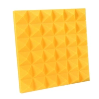 URBAN-X Pyramid Soundproofing Studio Acoustic Foam 1'x1' - 2 Inches 50D High Density, Soundproof Foam, Noise Reduction Panels, Echo Absorption (Yellow) - 50mm - Yellow, Set of 180