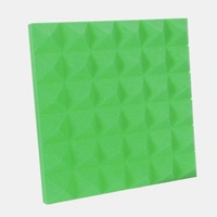 URBAN-X Pyramid Soundproofing Studio Acoustic Foam 1'x1' - 2 Inches 50D High Density, Soundproof Foam, Noise Reduction Panels, Echo Absorption (Green) - 50mm - Green, Set of 216