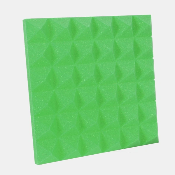 URBAN-X Pyramid Soundproofing Studio Acoustic Foam 1'x1' - 2 Inches 50D High Density, Soundproof Foam, Noise Reduction Panels, Echo Absorption (Green) - 50mm - Green, Set of 216