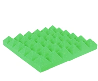 URBAN-X Pyramid Soundproofing Studio Acoustic Foam 1'x1' - 2 Inches 50D High Density, Soundproof Foam, Noise Reduction Panels, Echo Absorption (Green) - 50mm - Green, Set of 216