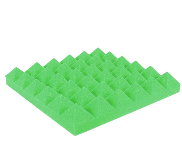 URBAN-X Pyramid Soundproofing Studio Acoustic Foam 1'x1' - 2 Inches 50D High Density, Soundproof Foam, Noise Reduction Panels, Echo Absorption (Green) - 50mm - Green, Set of 216