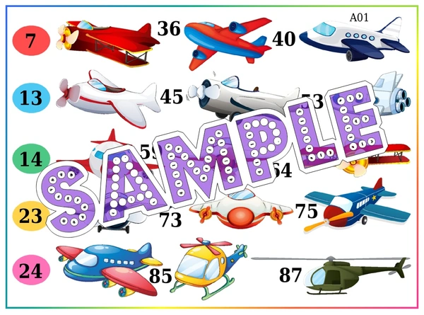perty Aeroplane theme Tambola Housie (list2151_1) - 48