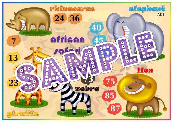 perty Africa theme Tambola Housie (list2044_1) - 48