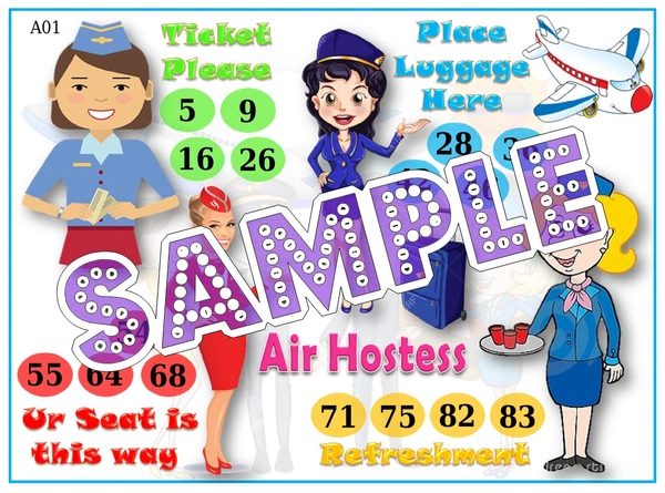 perty Air Hostess theme Tambola Housie (list2633_1) - 16