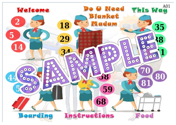 perty Air Hostess theme Tambola Housie (list2634_1) - 16