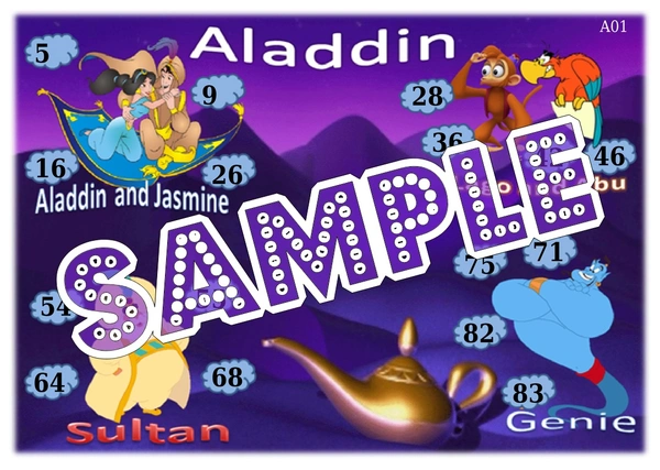 perty Aladdin theme Tambola Housie (list217_2) - 48