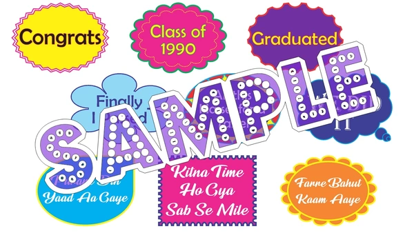 perty Alumni theme Props (list3321) - 8.9 x 5.9