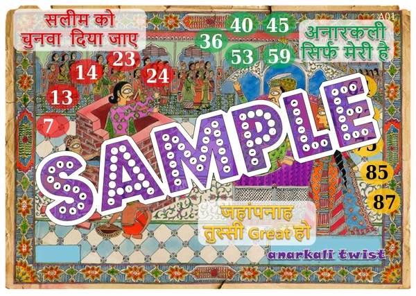perty Anarkali theme Tambola Housie (list2209_1) - 48